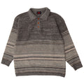 Kappa Herre Polo Neck Jumper Sweater XL Grå Stribet Uld