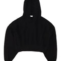 Zara Womens Crop Hoodie Jumper UK 14 Medium Black Viscose