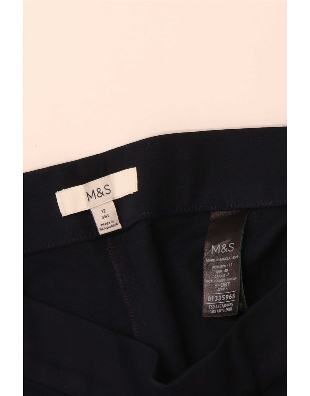 Marks & Spencer Dame Leggings UK 12 Medium Navy Blue Viscose