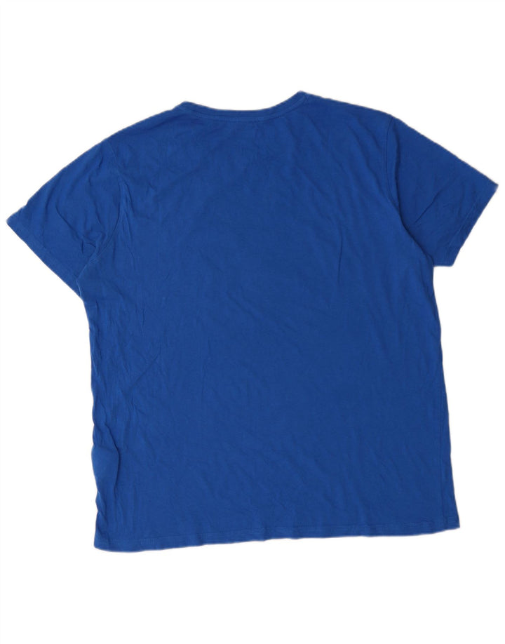 Carrera Herre Grafisk T-Shirt Top XL Blå Bomuld