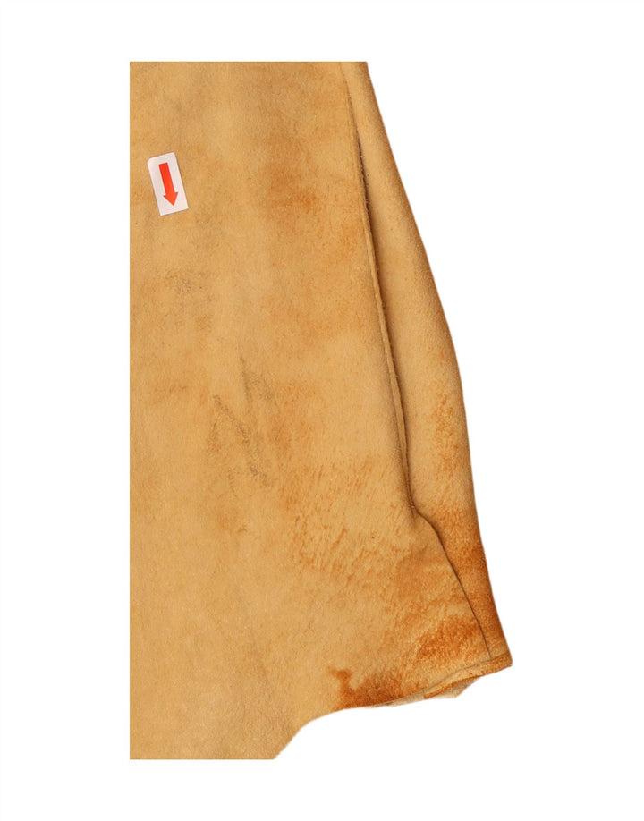 Fontanelli Dame Ruskindsskjortejakke IT 46 Stort Beige Læder