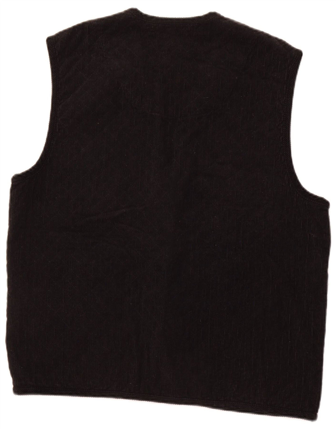 GIN TONIC Herre Quiltet Corduroy Gilet UK 36 Small Black Bomuld