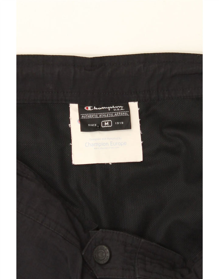 CHAMPION Mens Graphic Chino Shorts Medium W32 Black Colourblock Polyamide Vintage Champion and Second-Hand Champion from Messina Hembry 