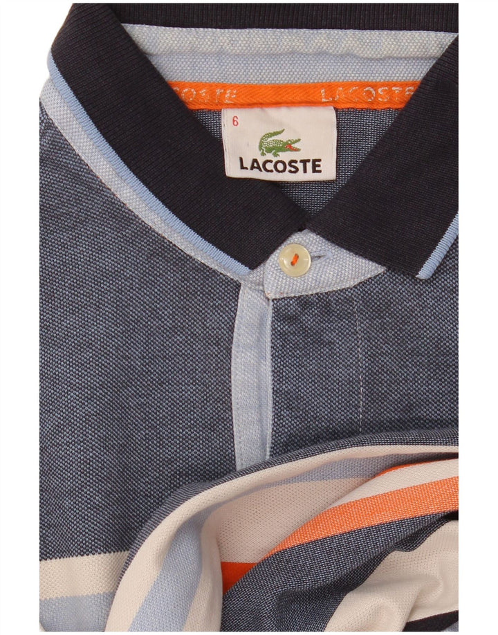 Lacoste Polo Shirt til mænd Størrelse 6 XL Blå Colourblock
