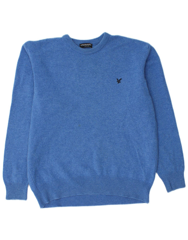 Lyle & Scott Heritage Heritage Jumper Sweater med rund hals XL Blå Virgin Wool