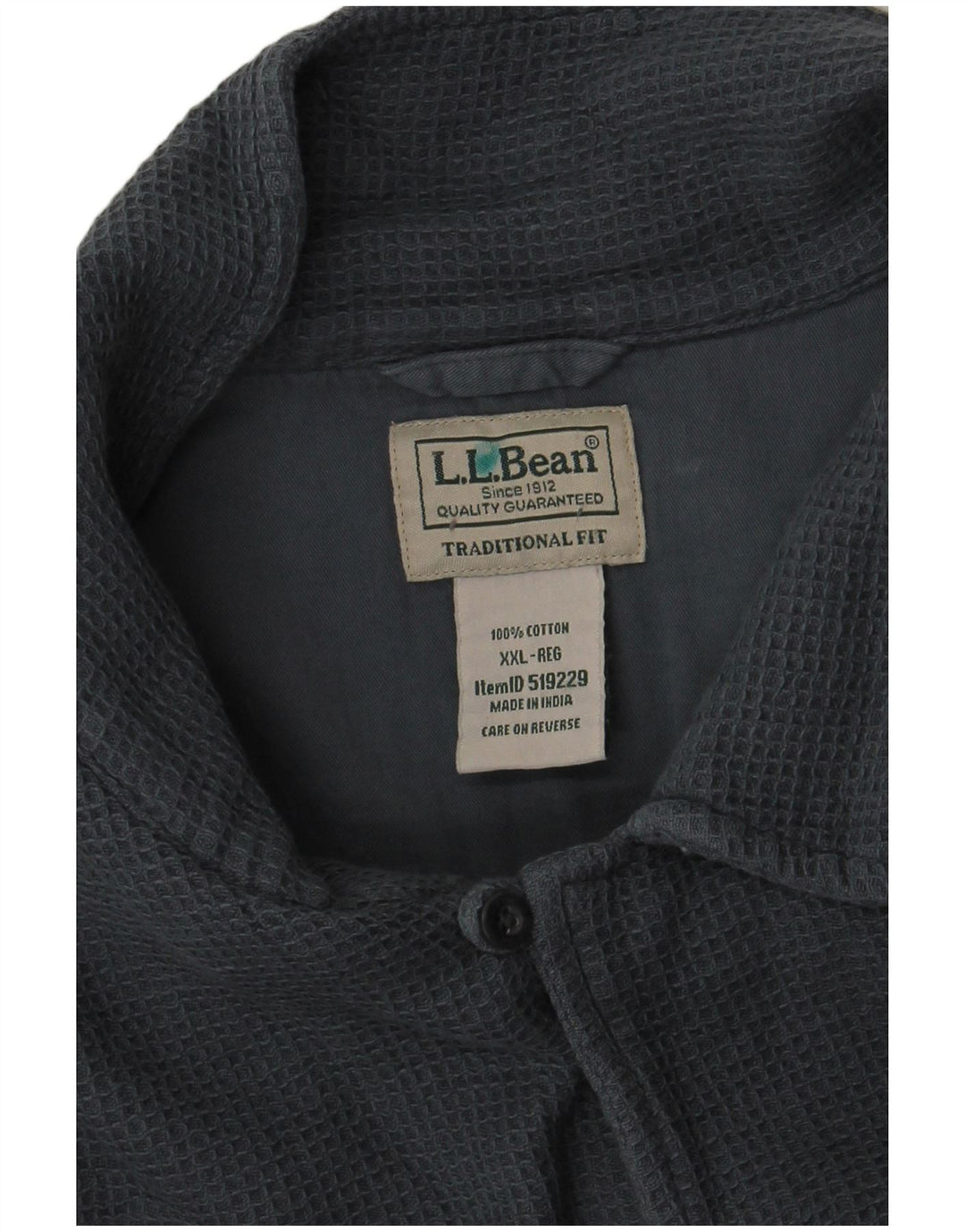 L.L.Bean Herre Traditional Fit Kortærmet Skjorte 2XL Grøn Bomuld