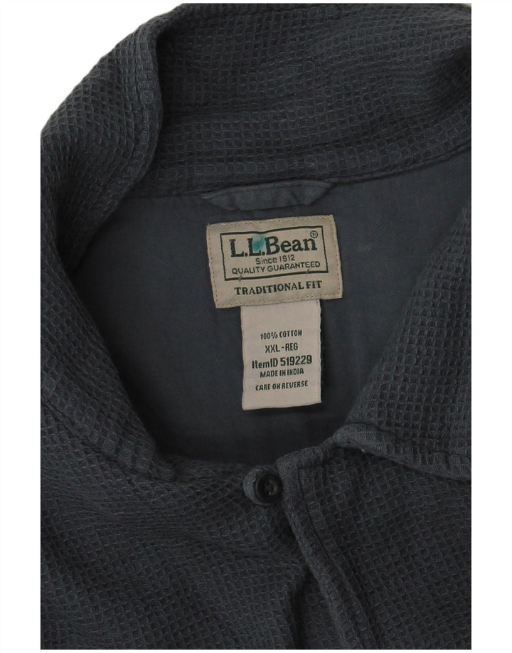 L.L.Bean Herre Traditional Fit Kortærmet Skjorte 2XL Grøn Bomuld