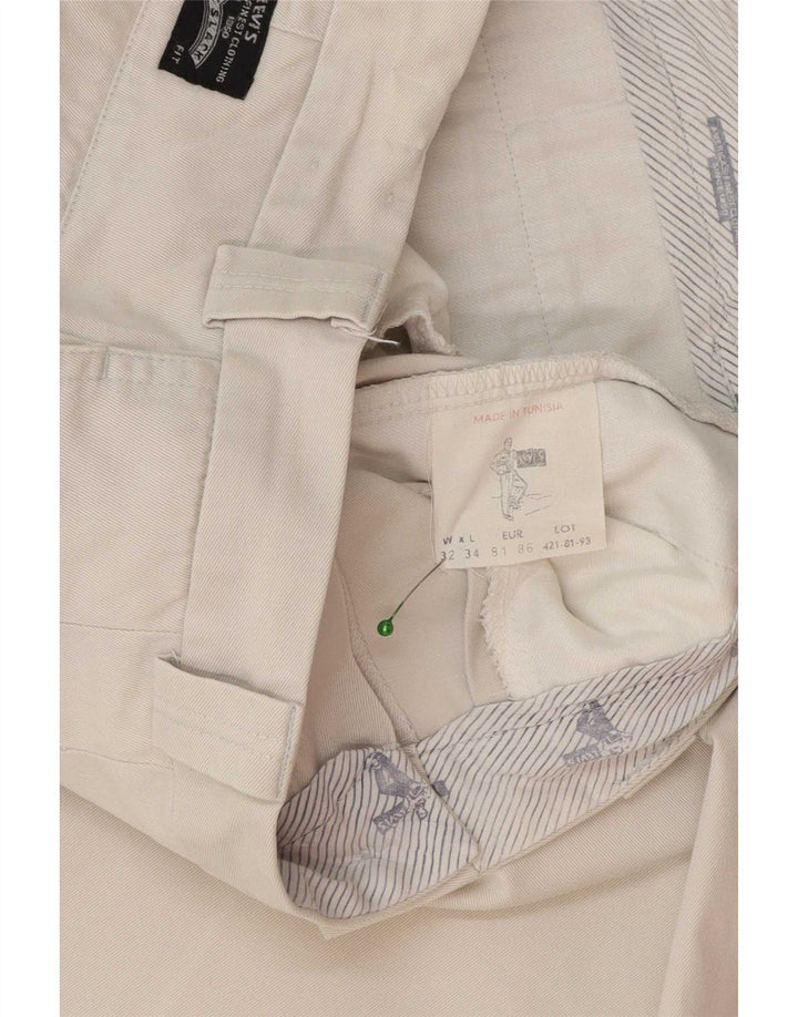 Levi's Herre Pegged Chino Bukser W32 L30 Off White Bomuld