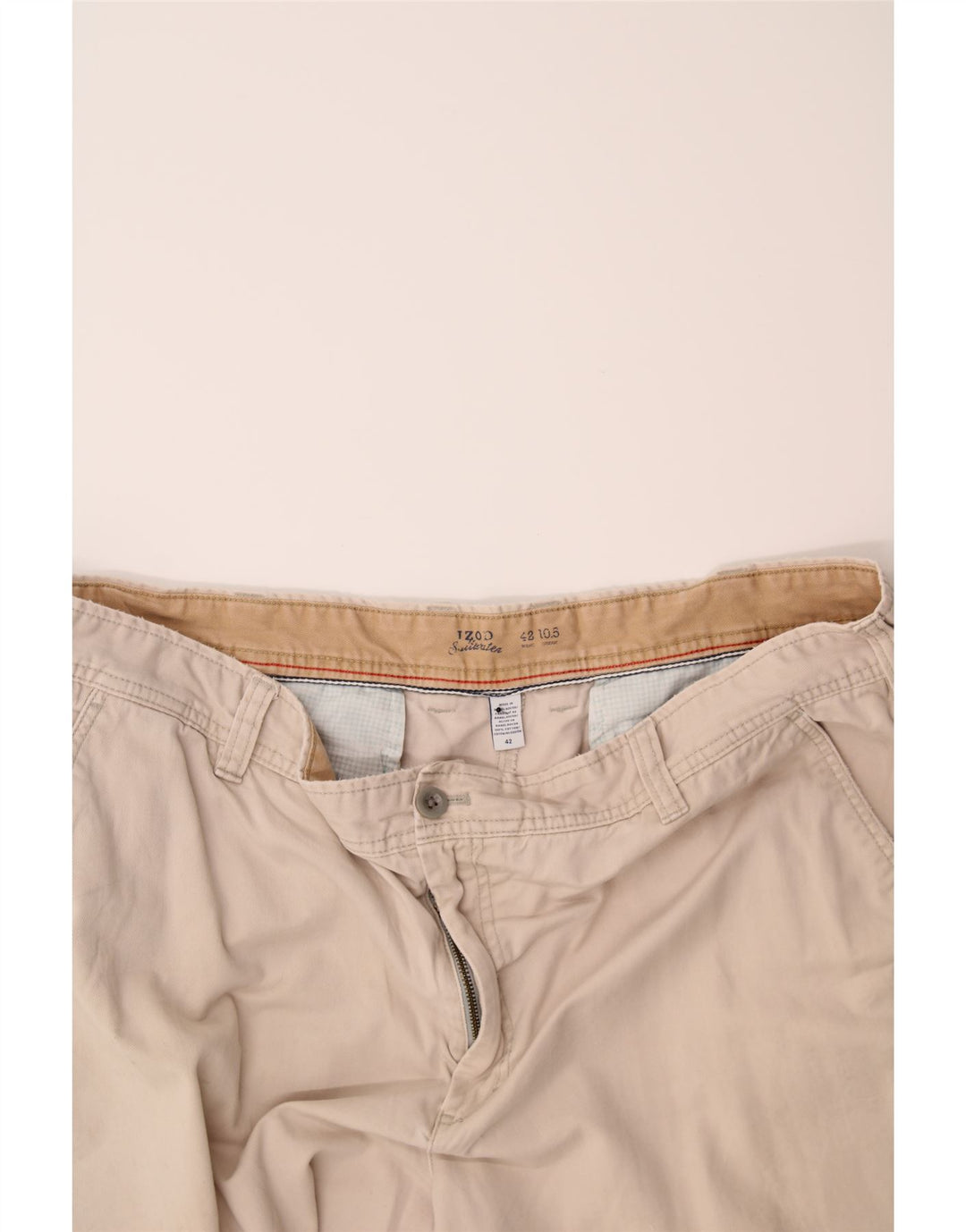 IZOD Mens Chino Shorts W42 2XL Beige Cotton Vintage Izod and Second-Hand Izod from Messina Hembry 