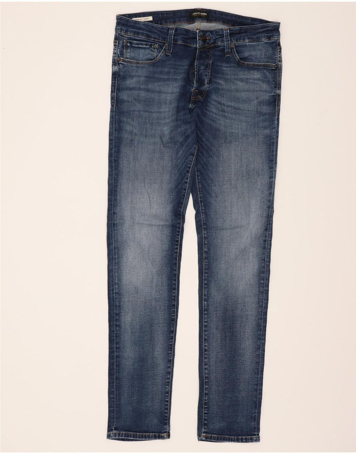 Jack & Jones Herre GLENN Slim Jeans W34 L34 Blå Bomuld