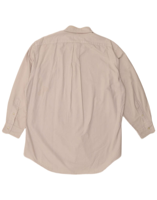 Ralph Lauren Herre Yarmouth skjorte str. 16 Large Off White Bomuld