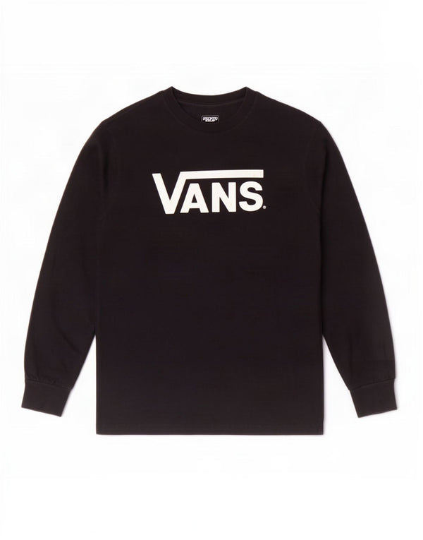 Vans Herre Classic Fit Grafisk Top Langærmet Medium Sort Bomuld