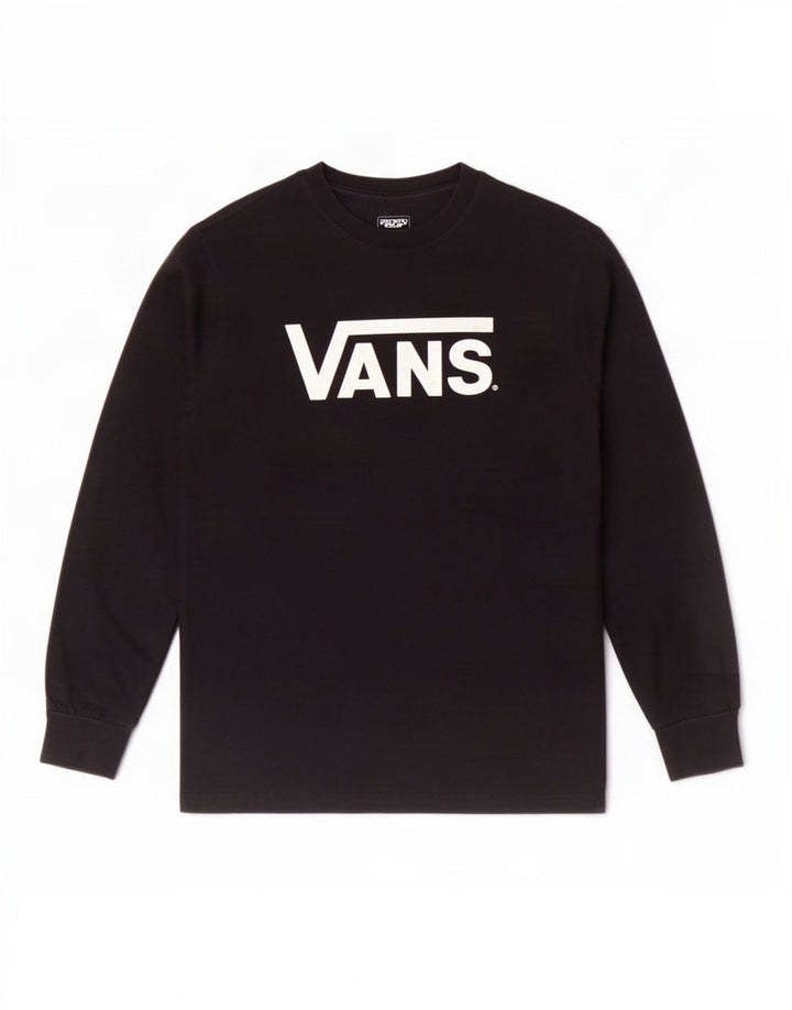 Vans Herre Classic Fit Grafisk Top Langærmet Medium Sort Bomuld