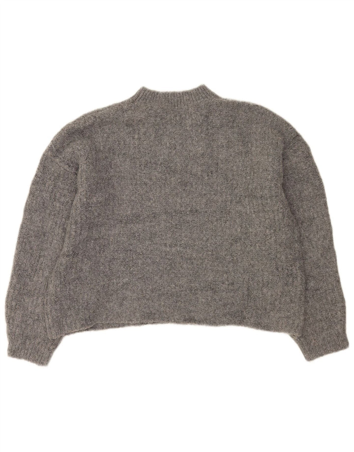 Marks & Spencer dame sweater med rund hals i overstørrelse UK 14 mellemgrå