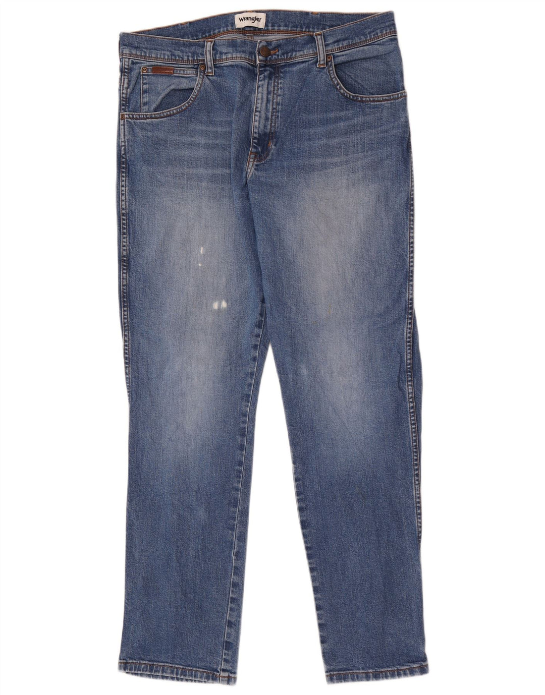 Wrangler Herre Texas Slim Jeans W36 L32 Blå Bomuld