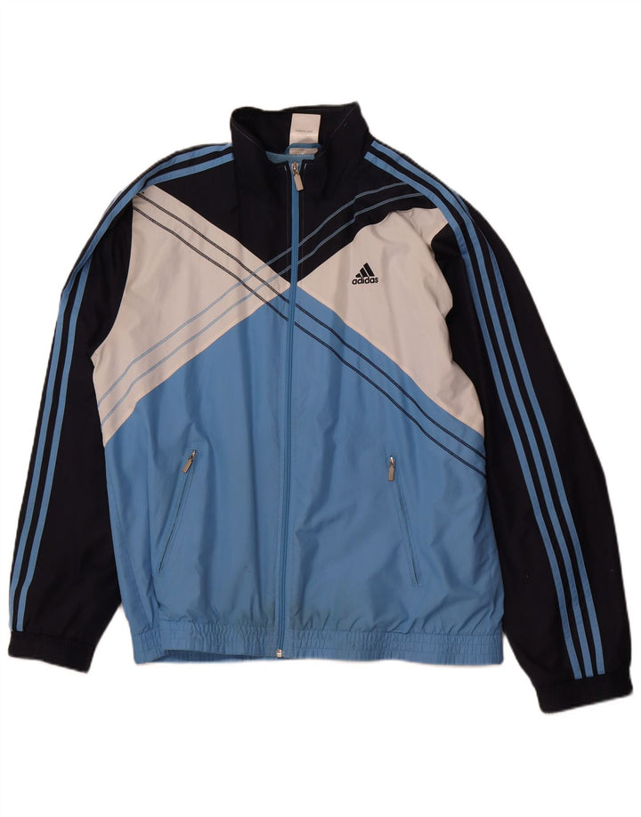 ADIDAS Træningsdragt til mænd Topjakke Stor Blå Colourblock Polyester