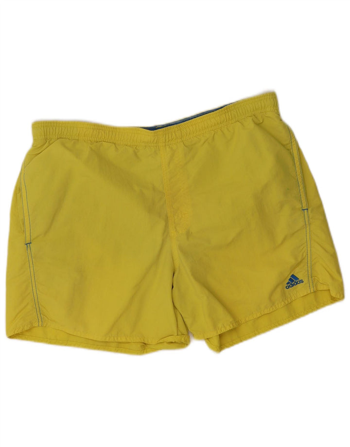 Adidas Badeshorts til mænd mellem gul nylon