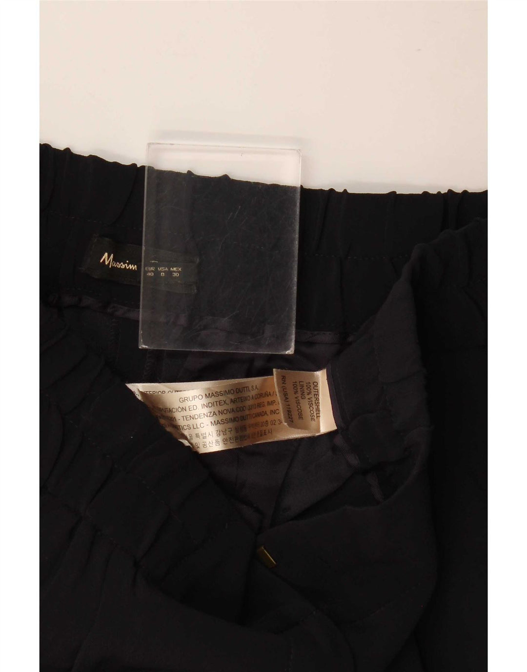 Massimo Dutti Dame Cropped Trousers EU 40 Medium W30 L25 Sort Viscose