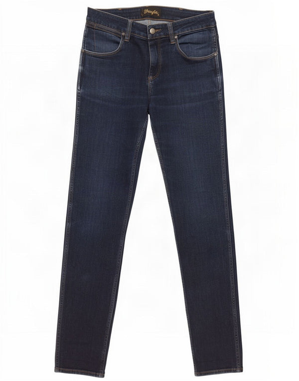 Wrangler Dame Stomper Slim Jeans W30 L31 Marineblå Bomuld