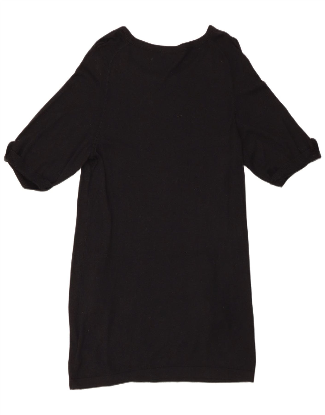 Marks & Spencer Kortærmede Jumperkjole til kvinder UK 12 Medium Sort