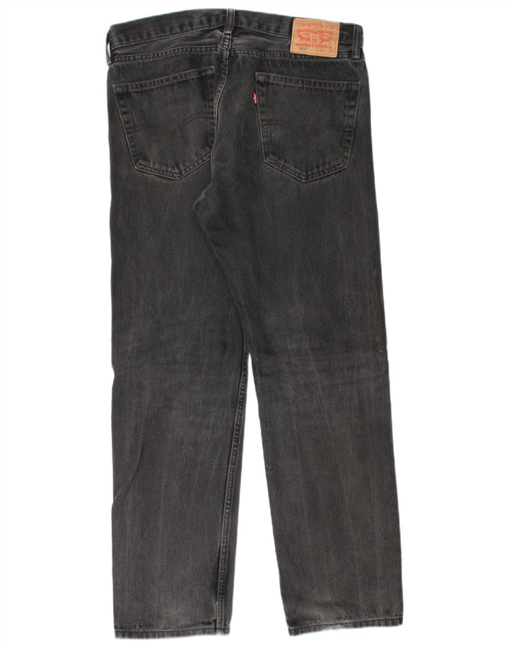 Levi's Herre 505 Straight Jeans W34 L32 Grå Bomuld