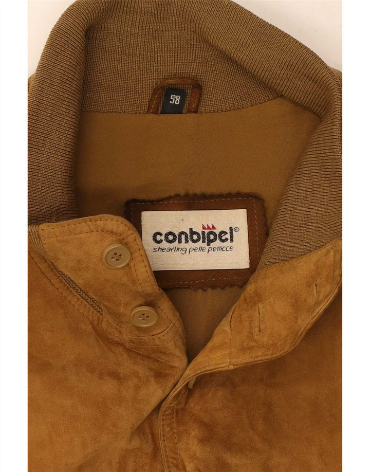Conbipel Herre Ruskind Bomber Jacket IT 58 XL Brunt Læder