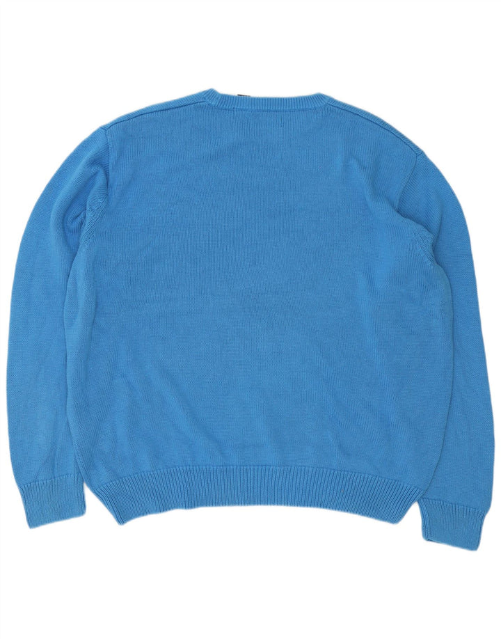 Chaps Herre Crew Neck Jumper Sweater 2XL Blå Bomuld