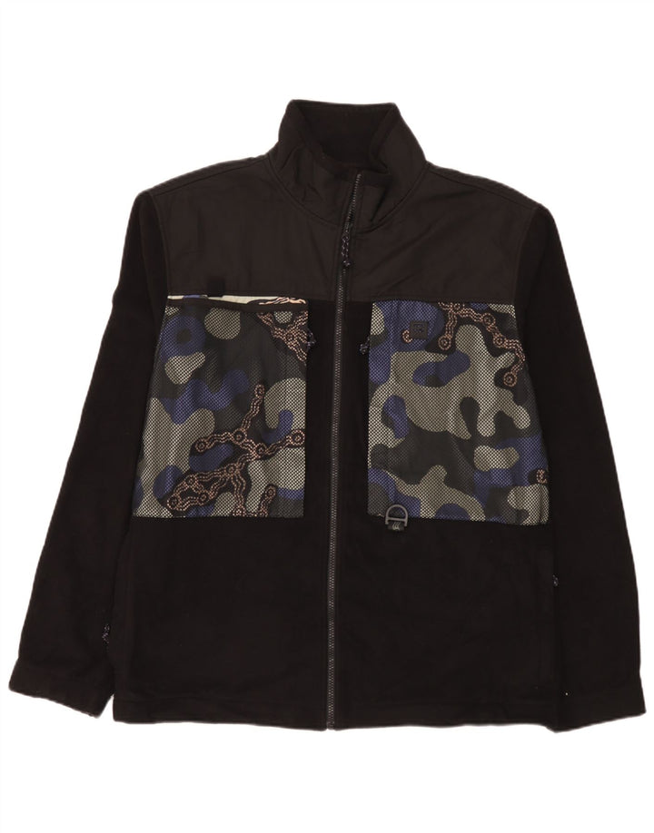 Billabong Herre Fleecejakke UK 40 Stor Sort Camouflage Polyester
