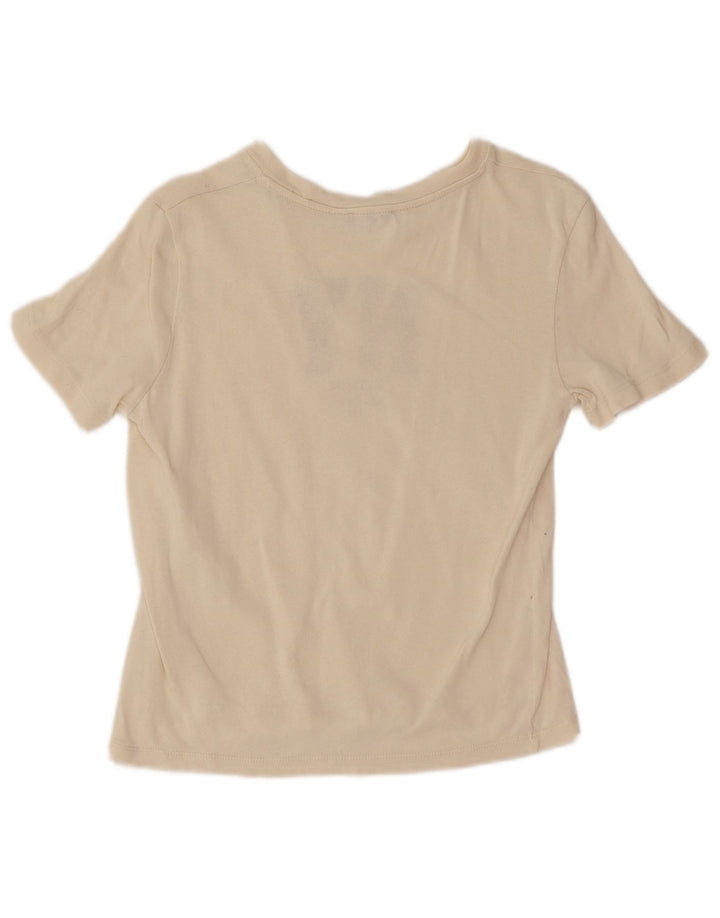 Zara Graphic T-Shirt Top UK 12 Medium White
