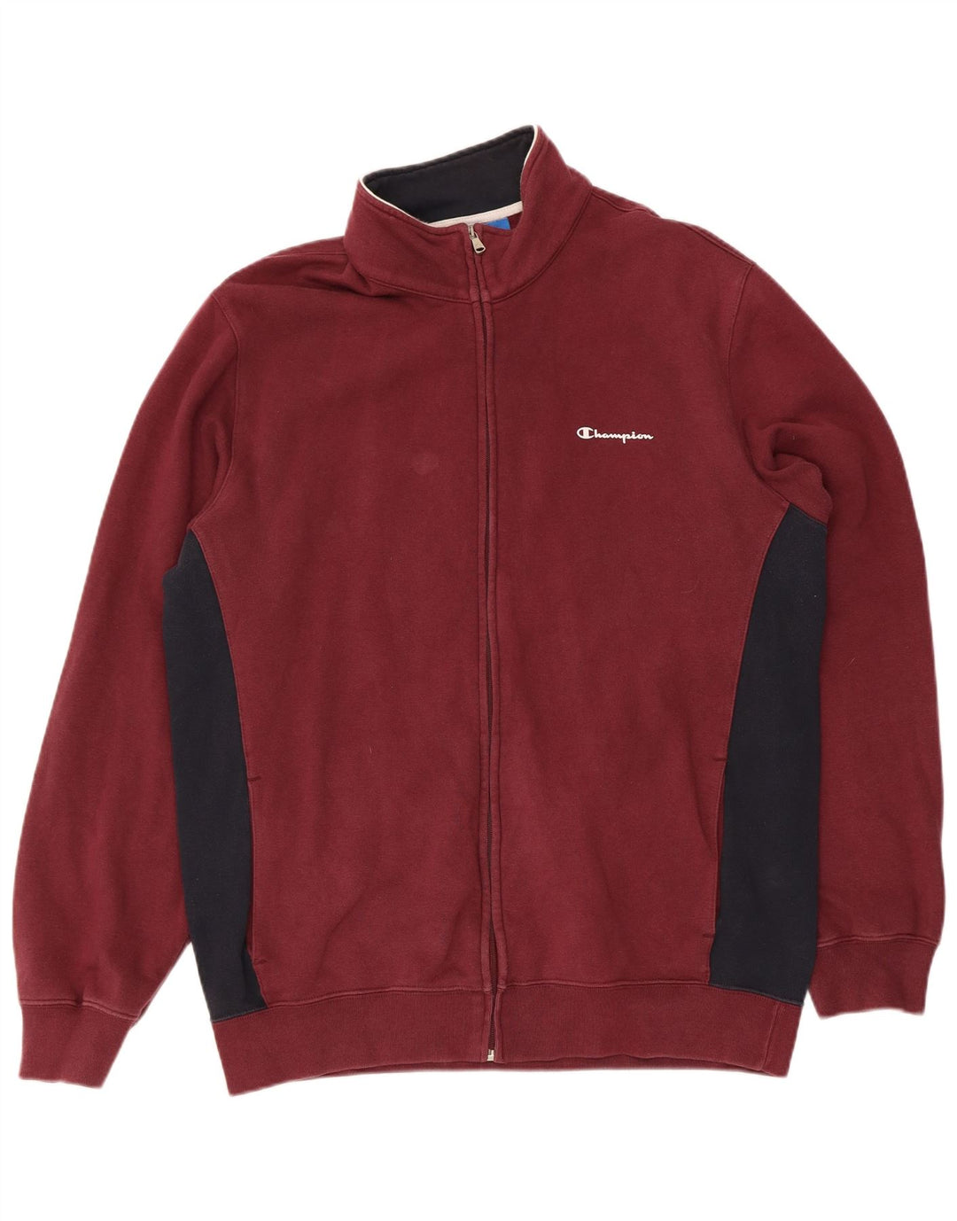 CHAMPION Træningsdragt til mænd Topjakke 2XL Maroon Colourblock Bomuld