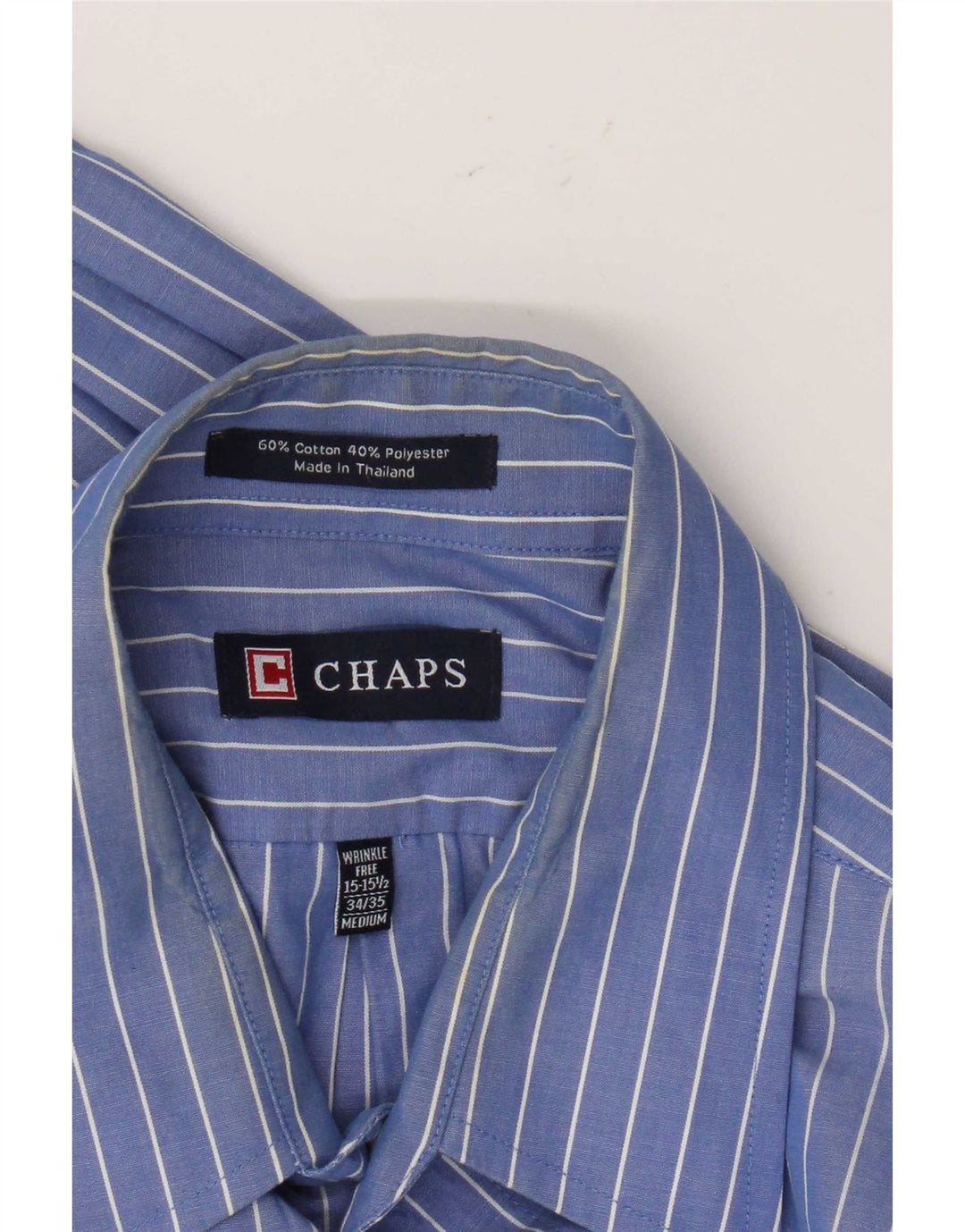 Chaps Herreskjorte str. 15 1/2 Medium Blue Pinstripe Cotton