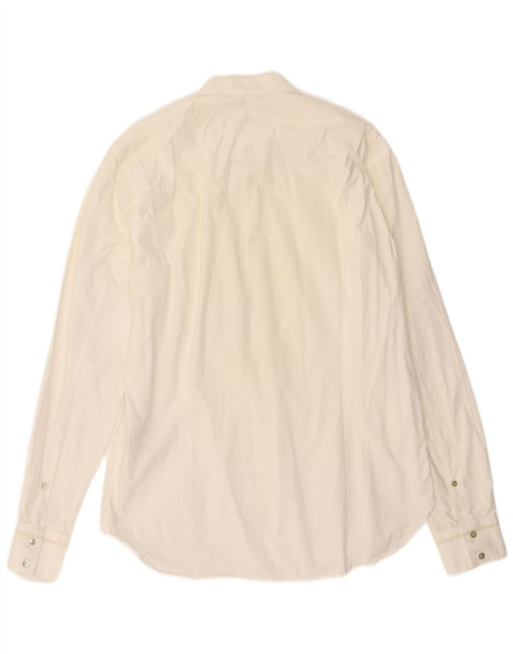 DIESEL Herre Tuxedo Shirt XL Hvid Geometrisk Bomuld