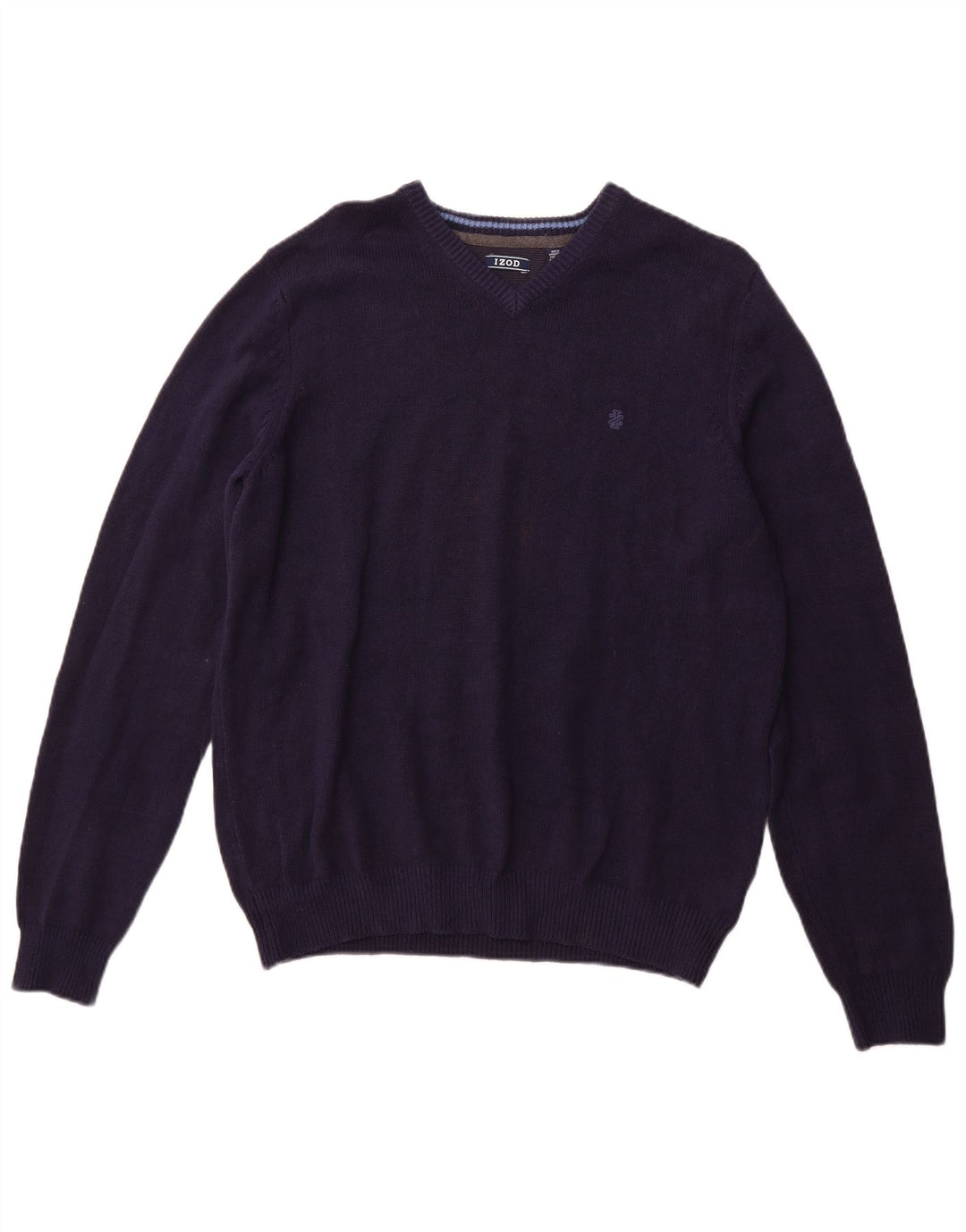 IZOD Herre V-hals sweater Stor marineblå bomuld