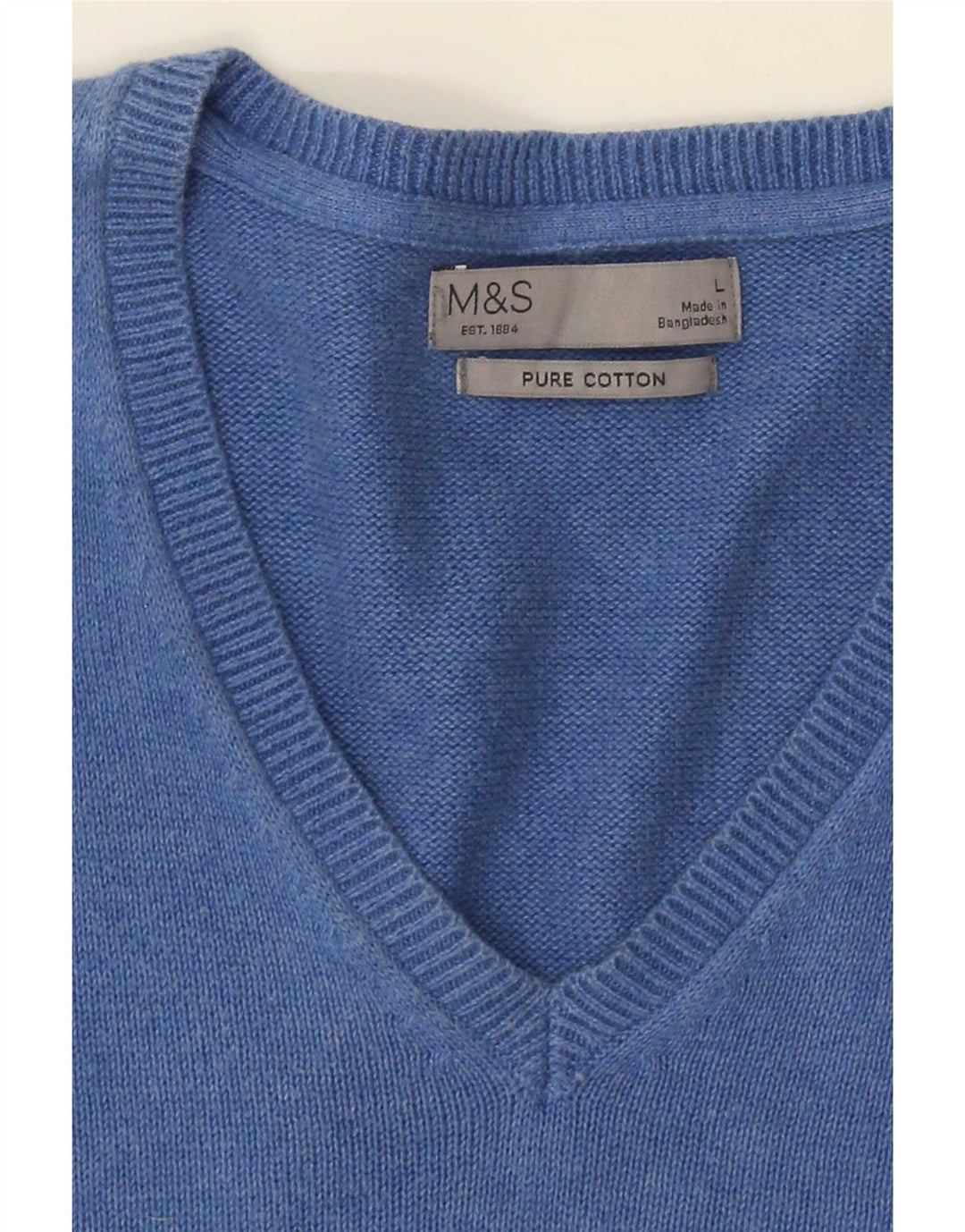 Marks & Spencer Herre V-hals sweater Stor Blå