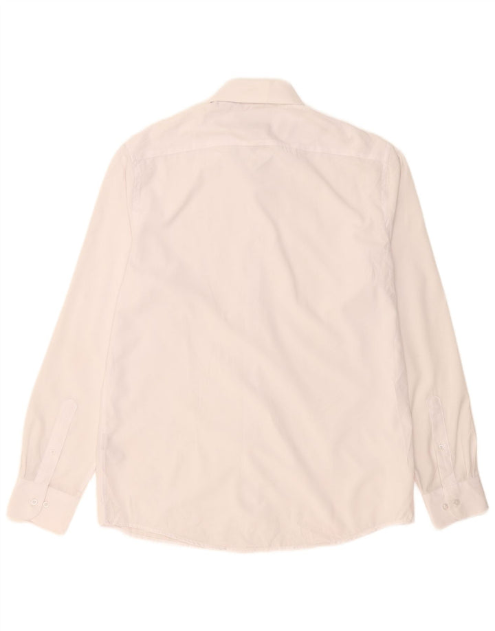 Nautica Herre Slim Fit Skjorte Størrelse 16 1/2 Large White Polyester