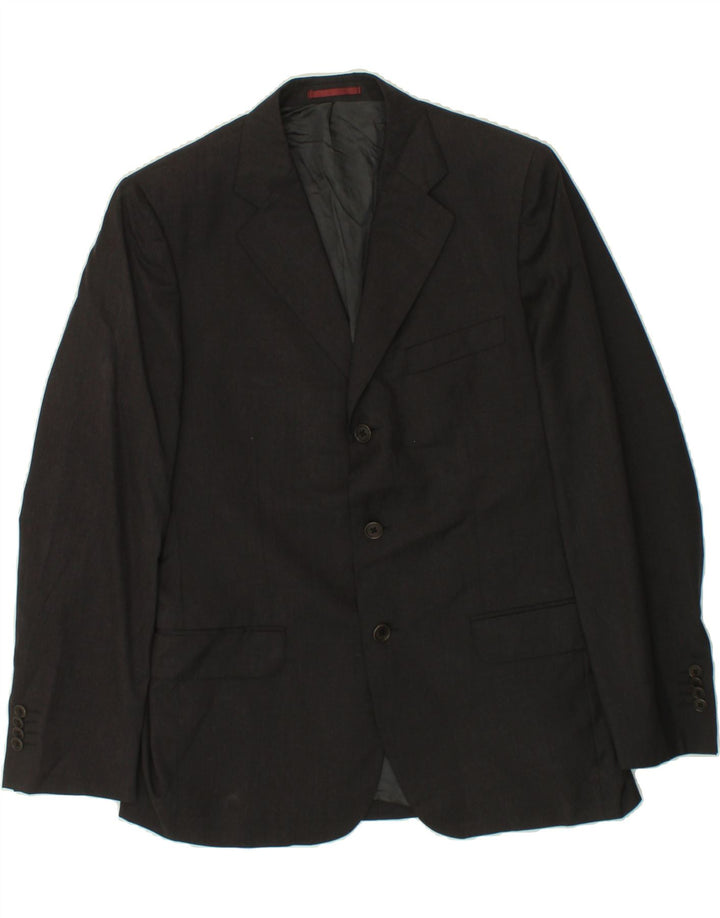 MASSIMO DUTTI Mens 3 Button Blazer Jacket Size 50 Medium Grey Vintage Massimo Dutti and Second-Hand Massimo Dutti from Messina Hembry 