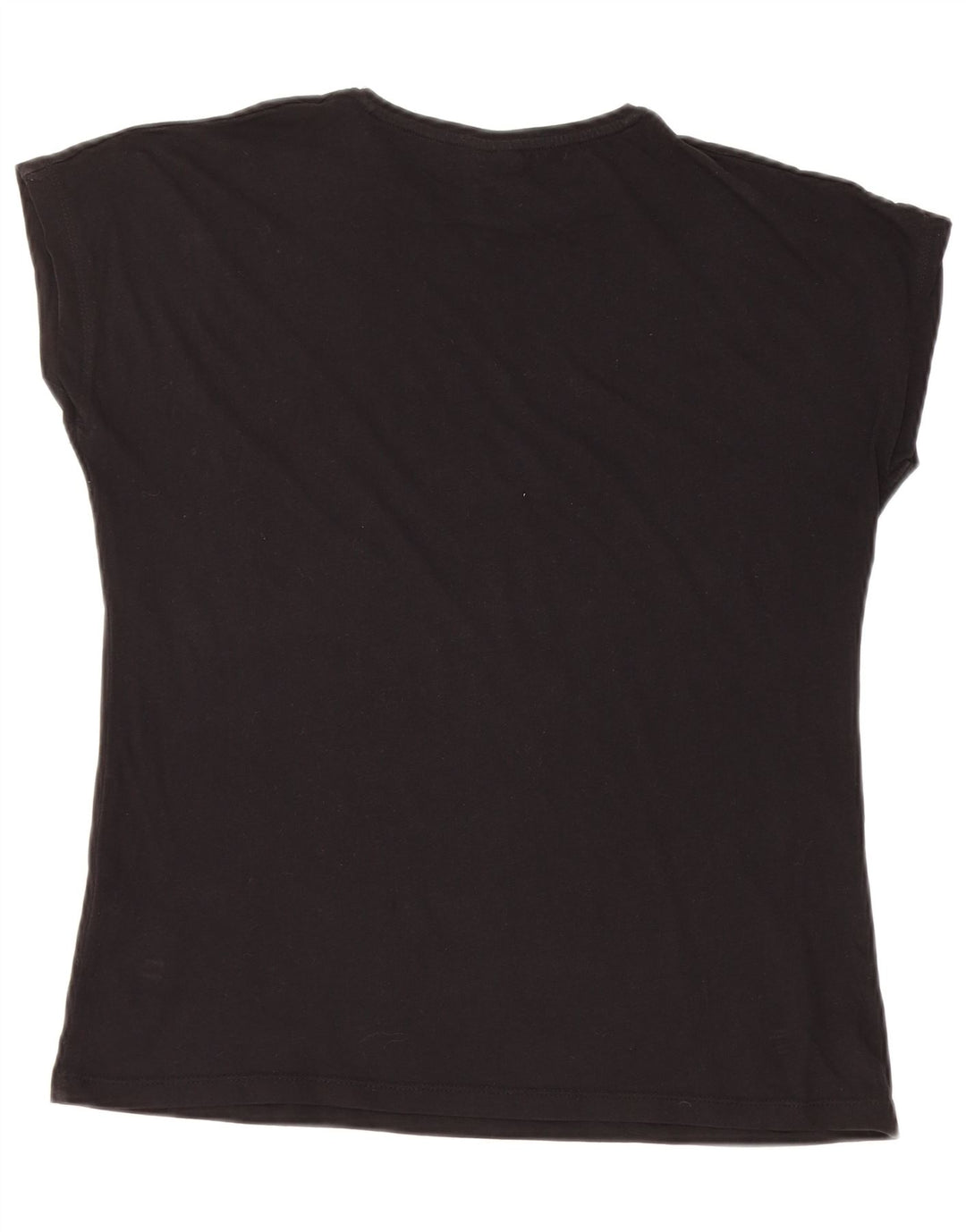 AUSTRALIAN L'ALPINA Dame T-Shirt Top UK 16 Stor Sort Bomuld