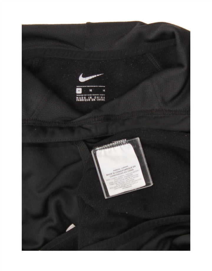 NIKE Womens Graphic Hoodie Jumper UK 14 Medium Black Polyester Vintage Nike and Second-Hand Nike from Messina Hembry 