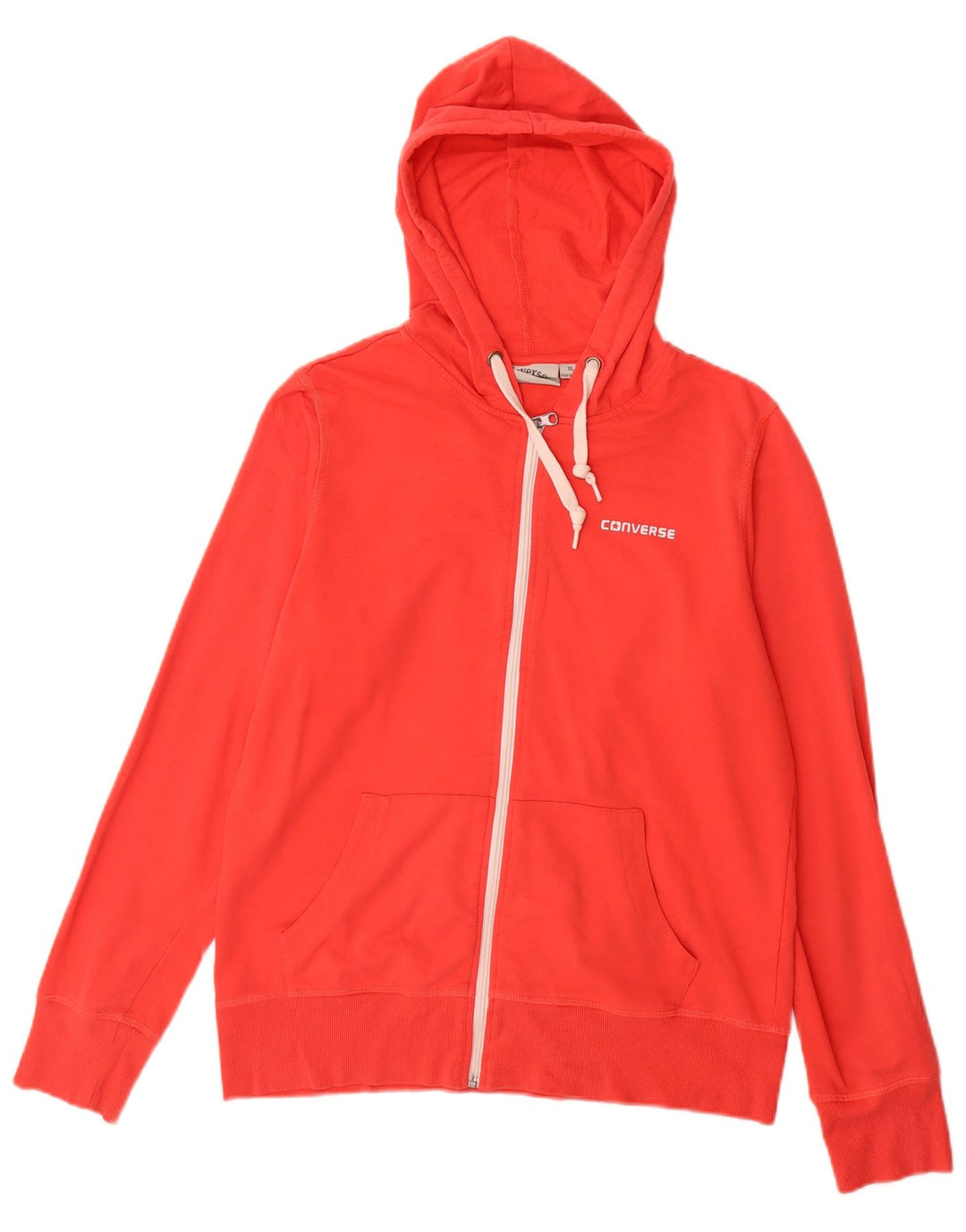 Converse hættetrøje til kvinder med lynlås UK 18 XL Rød polyester