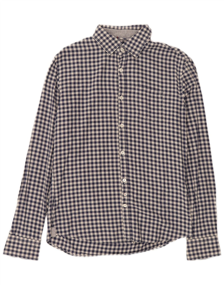 WOOLRICH Flanelskjorte til mænd XS Marineblå Gingham Bomuld