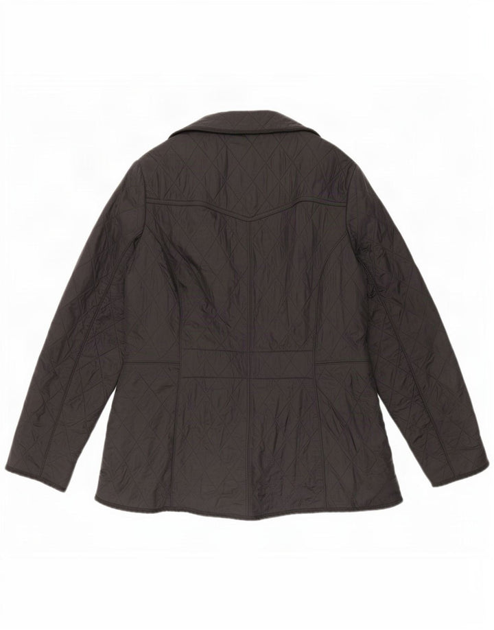 Barbour Quiltet jakke til kvinder UK 16 Large Sort