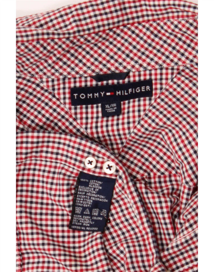 Tommy Hilfiger Herreskjorte XL Rød Check