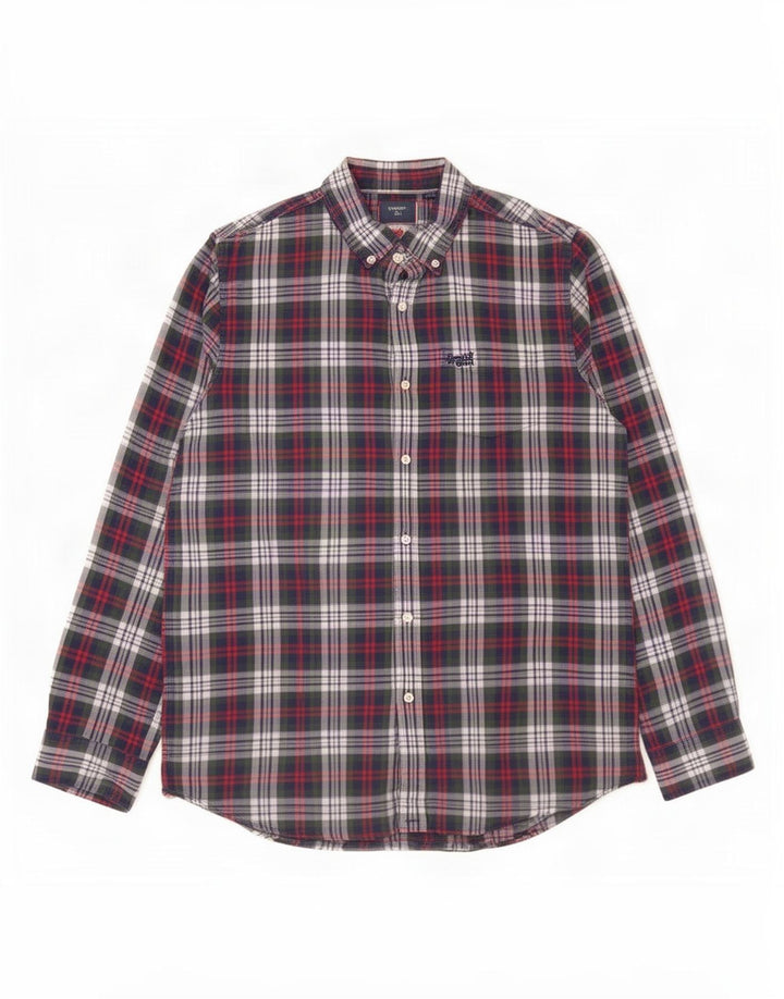 Superdry Flanelskjorte til mænd XL marineblå ternet