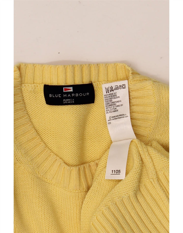Marks & Spencer Herre Blue Harbor Crew Neck sweater Medium Gul