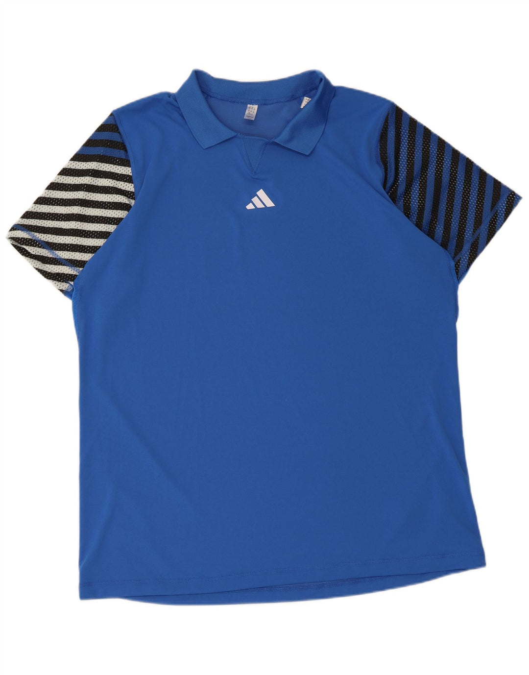 Adidas Polo Shirt til mænd 2XL blå stribet polyester