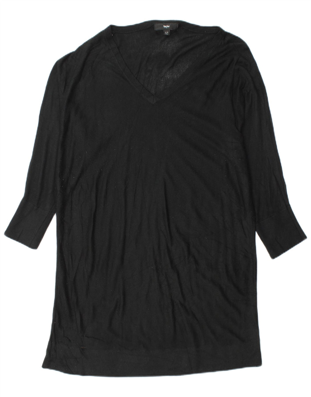 MOSSIMO Dame Langærmet Batwing Jumper Dress UK 18 XL Sort Akryl