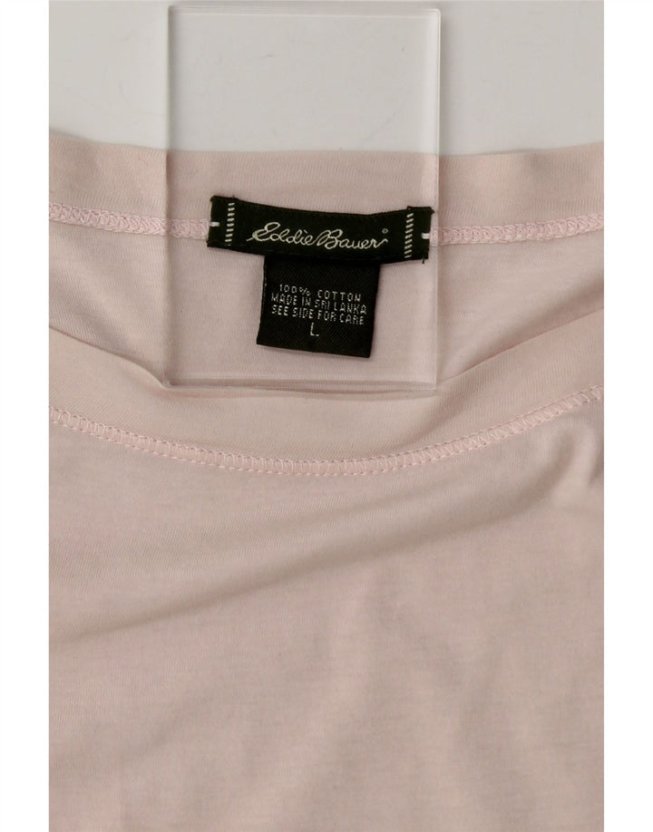 EDDIE BAUER Womens Top 3/4 Sleeve UK 16 Large Pink Cotton Vintage Eddie Bauer and Second-Hand Eddie Bauer from Messina Hembry 