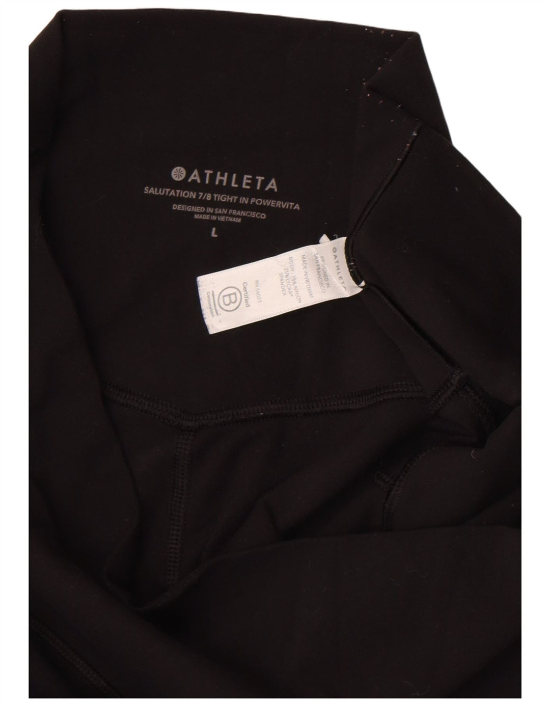 Athleta Dame Capri Leggings UK 16 Large Black Nylon