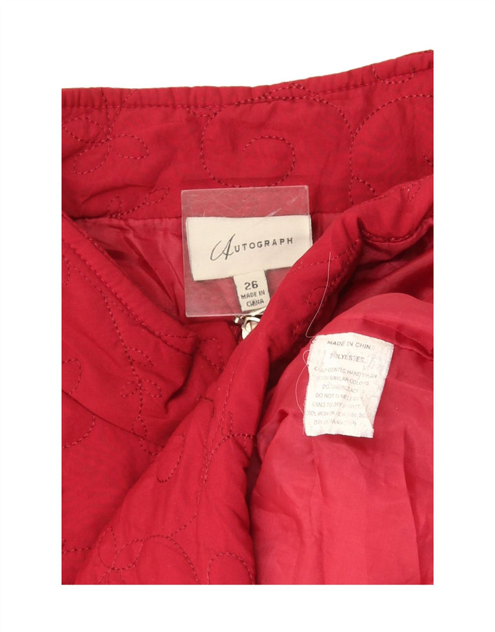 Marks & Spencer Womens Autograph Gilet UK 26 5XL Red Floral Polyester