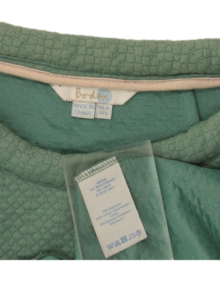 Boden Dame Sweatshirt Jumper UK 10 Lille Grøn Polyester